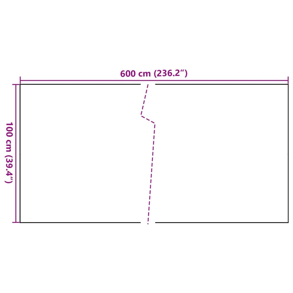 vidaXL Tela de varanda 600x100 cm vime PE antracite