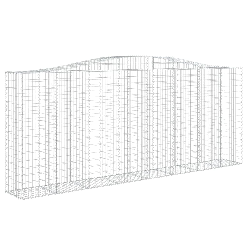 vidaXL Cestos gabião arqueados 6pcs 400x50x160/180cm ferro galvanizado