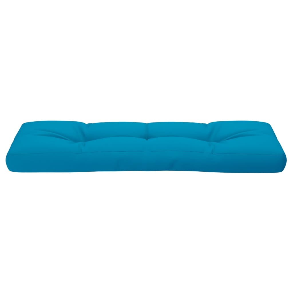 vidaXL Almofadão para sofá de paletes 120x40x12 cm tecido azul-claro