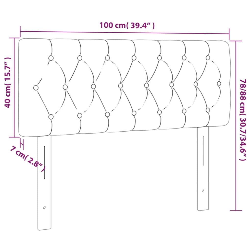 vidaXL Cabeceira de cama veludo 100x7x78/88 cm cinzento-claro