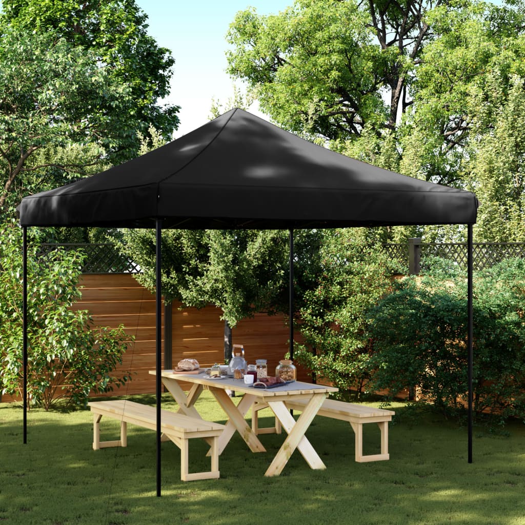 vidaXL Tenda para festas pop-up dobrável 292x292x315 cm preto