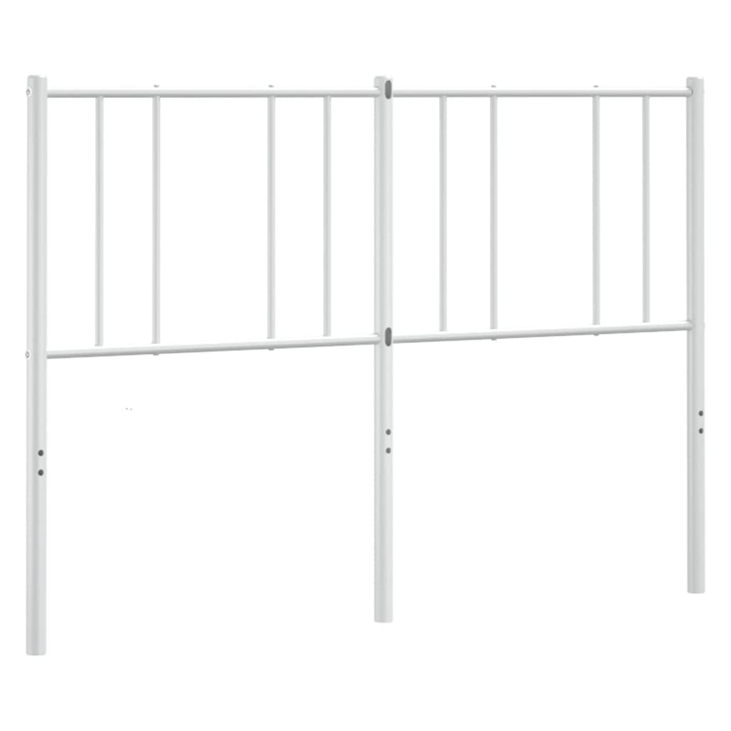 vidaXL Cabeceira de cama 135 cm metal branco