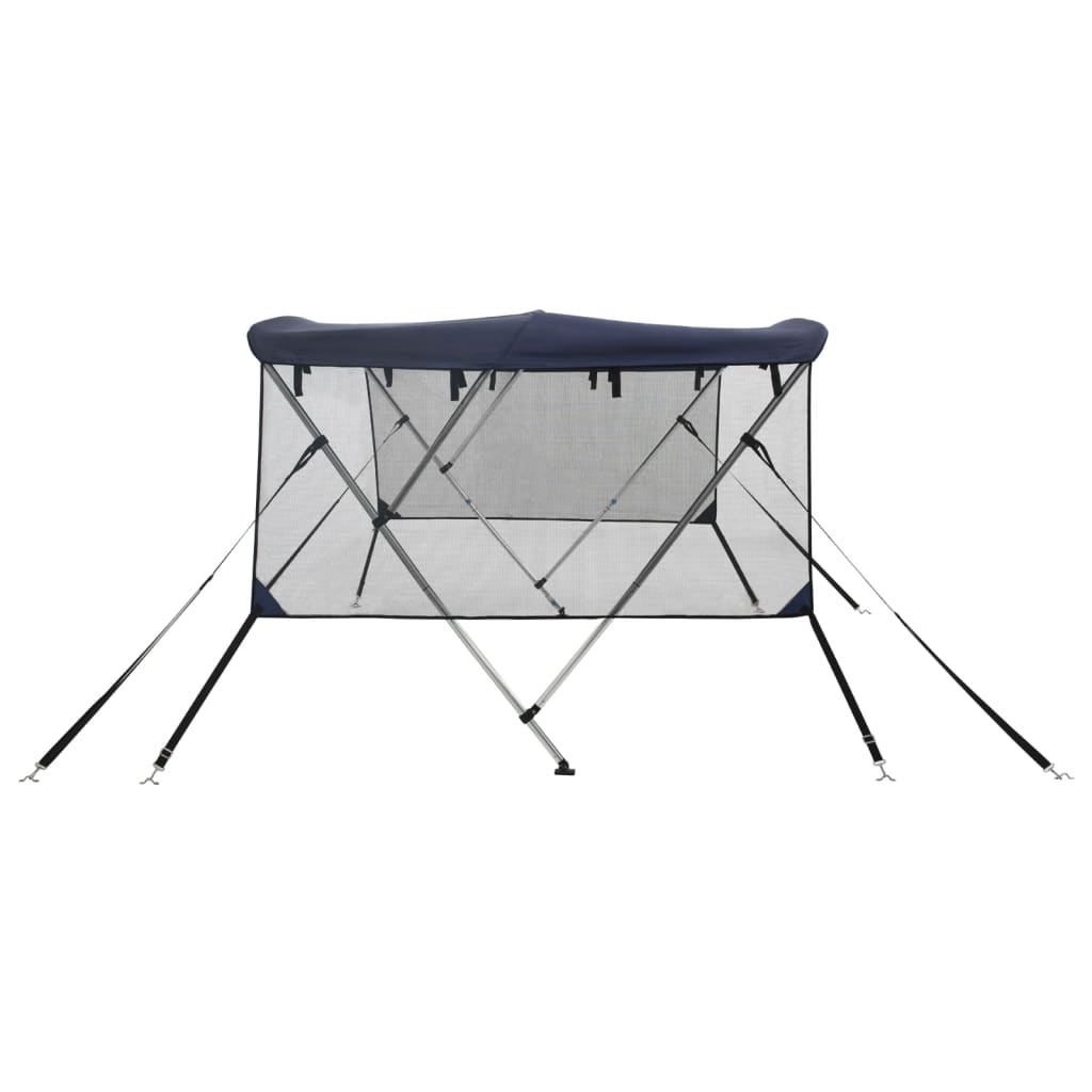 vidaXL Toldo 3 arcos Bimini paredes malha laterais 183x(154-167)x137cm