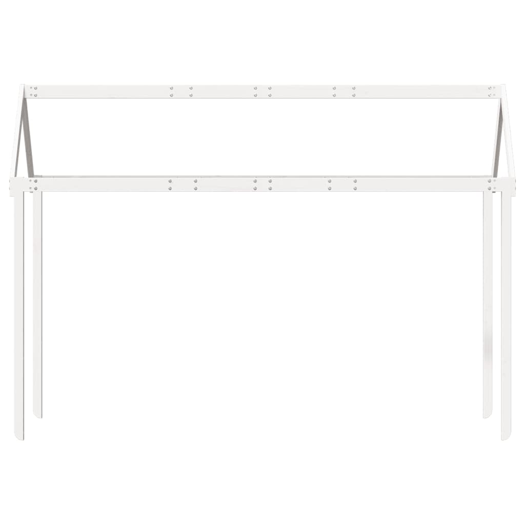 vidaXL Telhado de cama infantil 207x80,5x151,5 cm pinho maciço branco