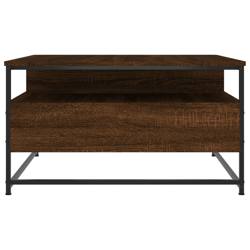 vidaXL Mesa de centro 80x80x45 cm derivados madeira carvalho castanho