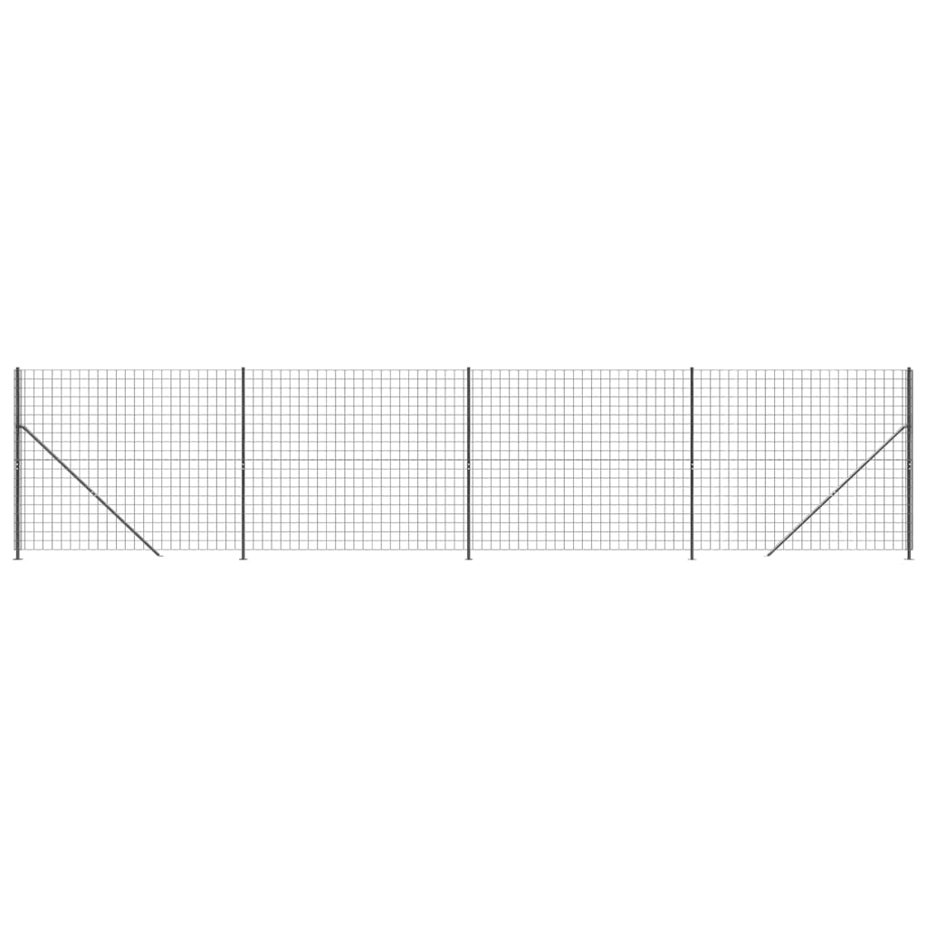 vidaXL Cerca de malha de arame com flange 2x10 m antracite