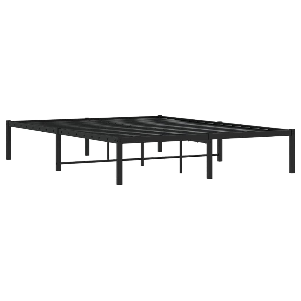 vidaXL Estrutura de cama 140x190 cm metal preto