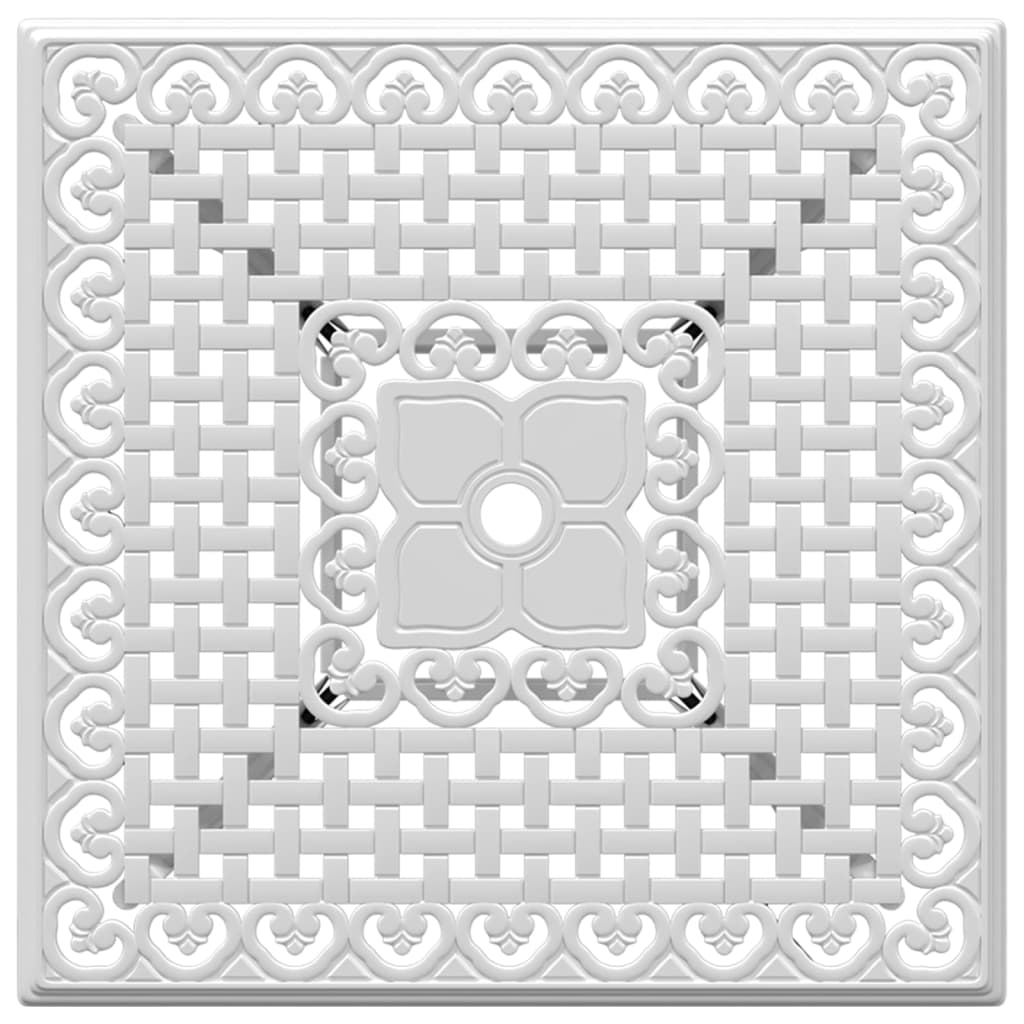 vidaXL Mesa de jardim 80x80x75 cm alumínio fundido branco