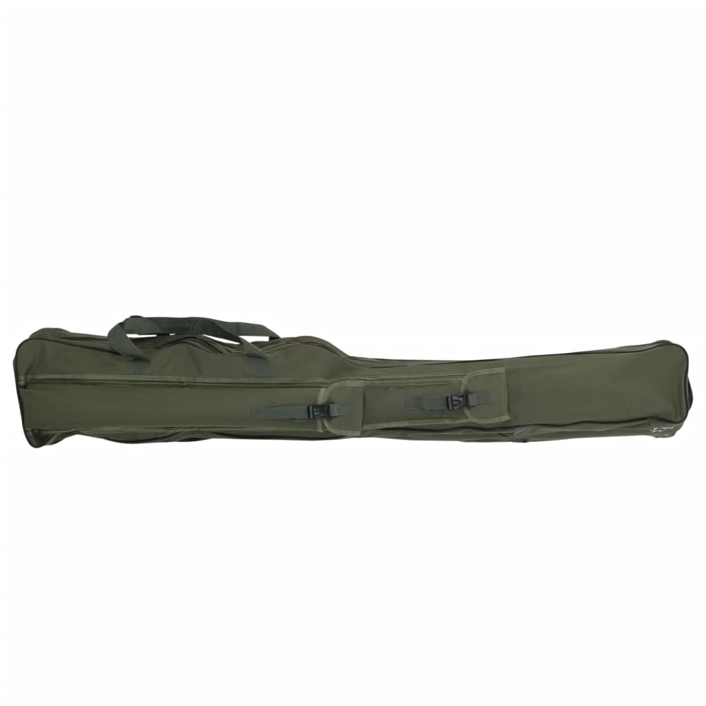 vidaXL Saco para cana de pesca 160 cm tecido oxford verde-escuro