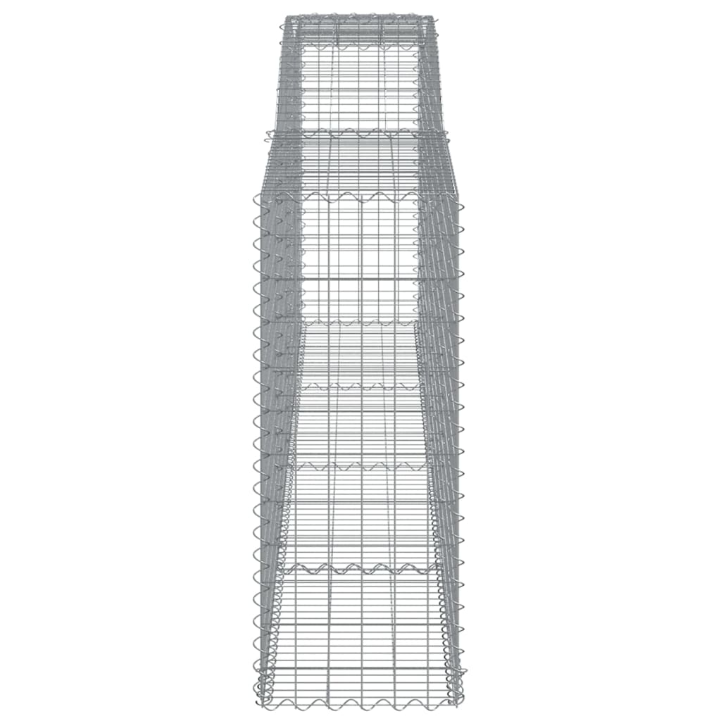 vidaXL Cestos gabião arqueados 3pcs 400x50x120/140cm ferro galvanizado