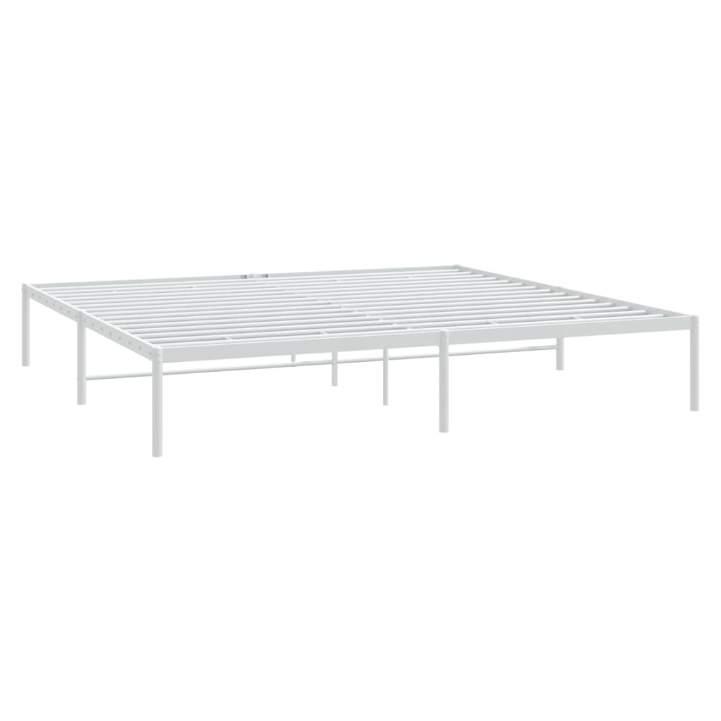 vidaXL Estrutura de cama 183x213 cm metal branco