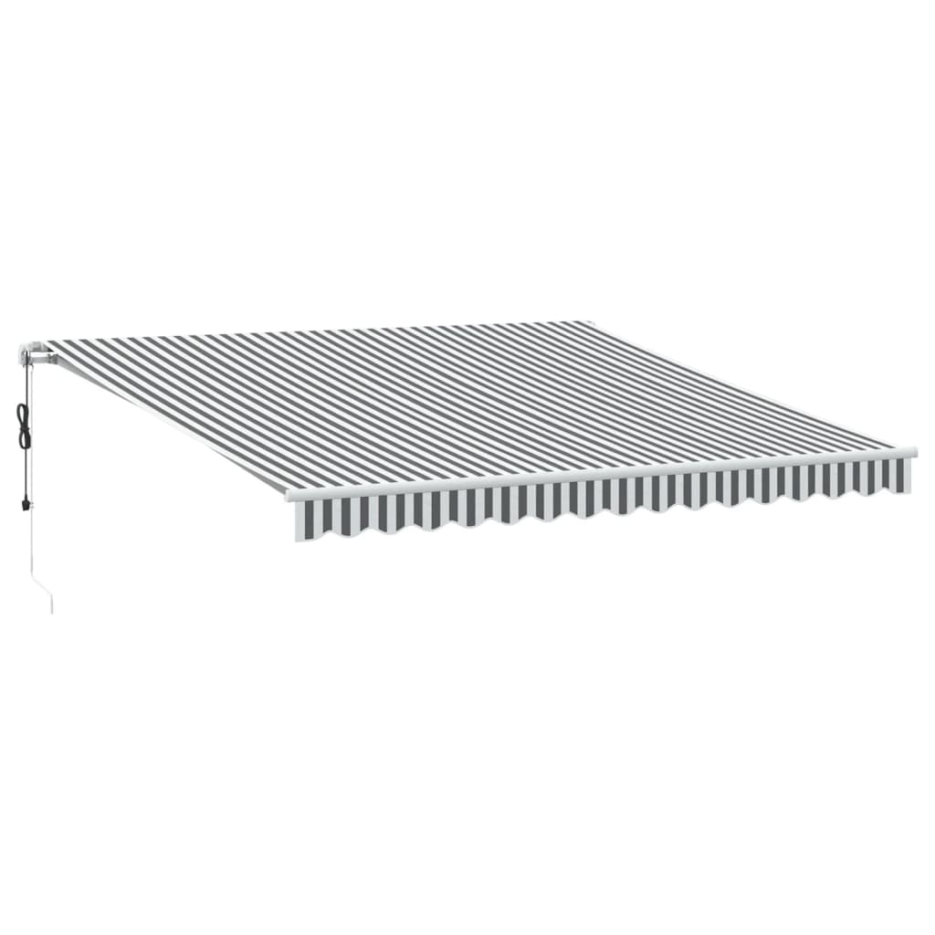 vidaXL Toldo retrátil automático 400x350 cm antracite e branco