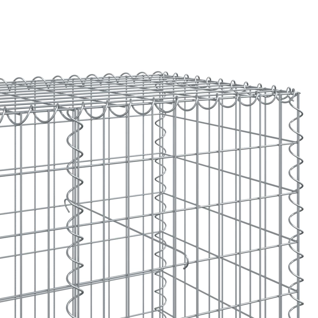 vidaXL Cesto gabião com cobertura 150x100x100 cm ferro galvanizado