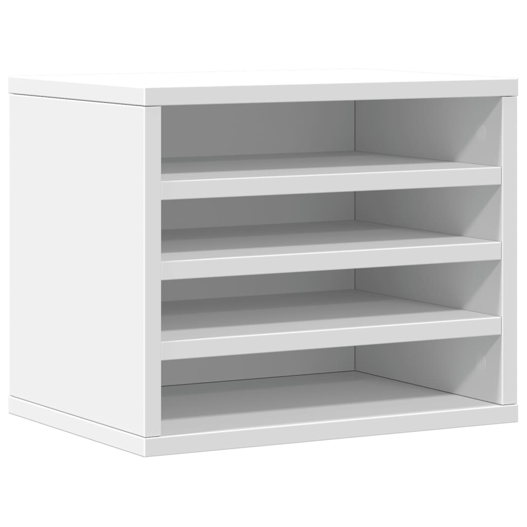 vidaXL Organizador de secretária 36x26x29,5cm derivados madeira branco