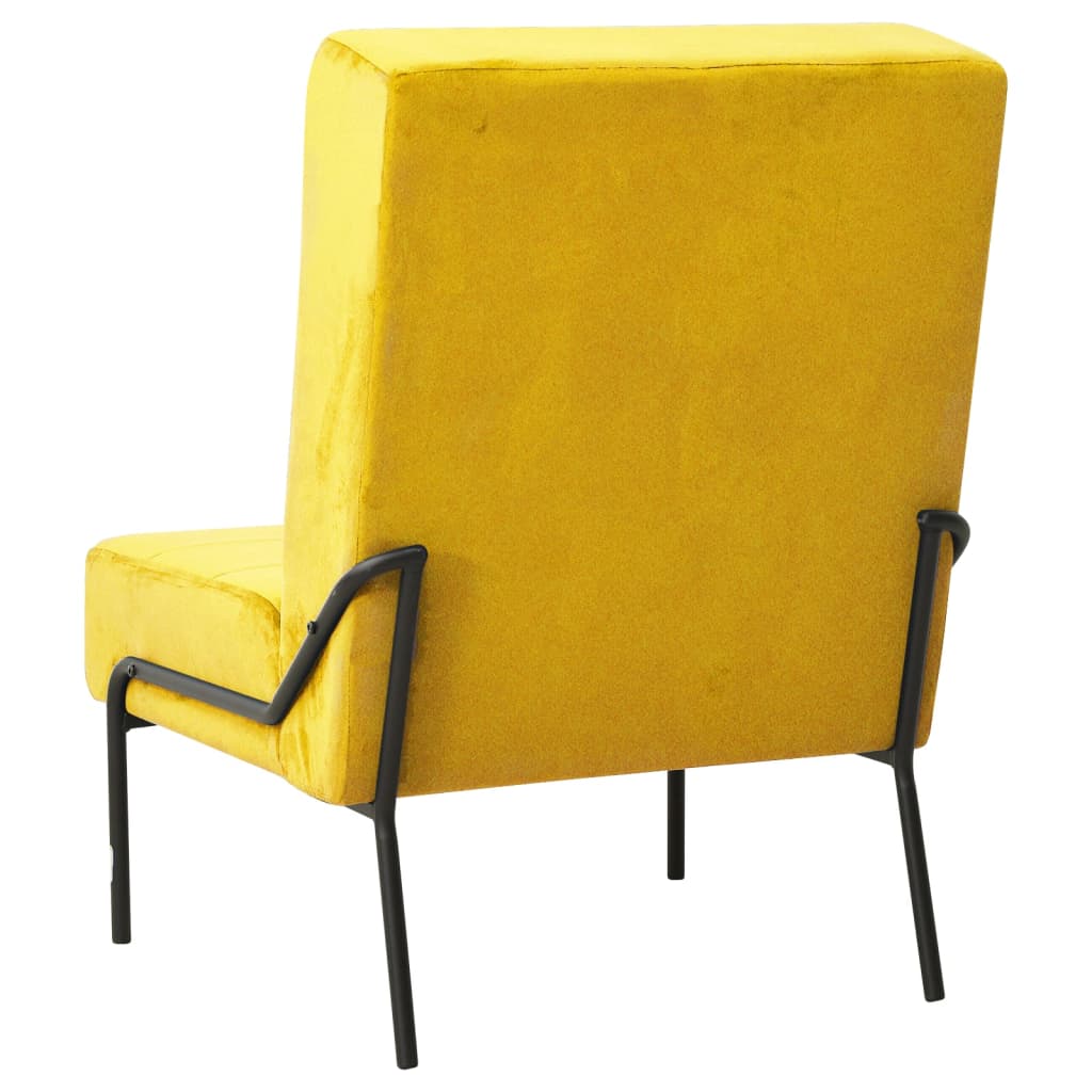 vidaXL Cadeira de descanso 65x79x87 cm veludo amarelo mostarda