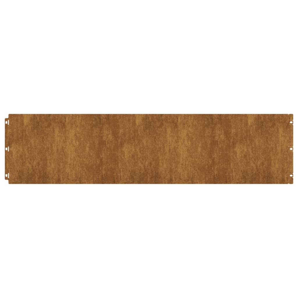 vidaXL Bordas de relvado 10 pcs 25x103 cm aço corten flexível