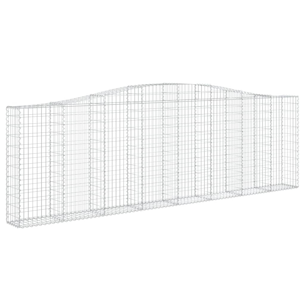 vidaXL Cestos gabião arqueados 25 pcs 400x30x120/140 ferro galvanizado