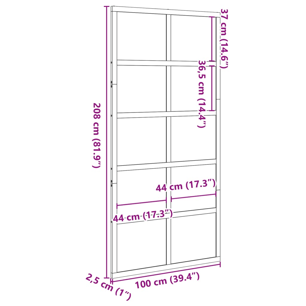 vidaXL Porta de celeiro 100x208cm madeira de pinho maciça castanho mel