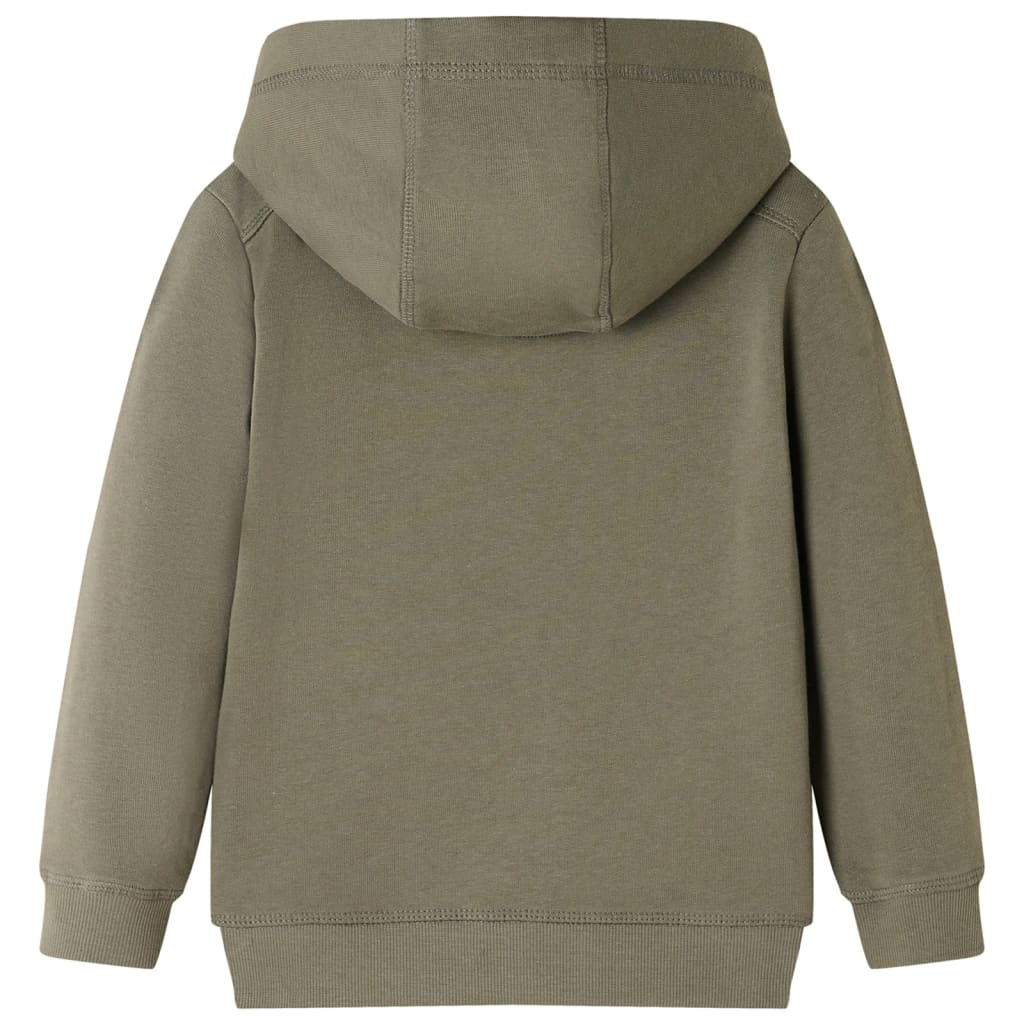 Sweatshirt com capuz para criança cor caqui 128