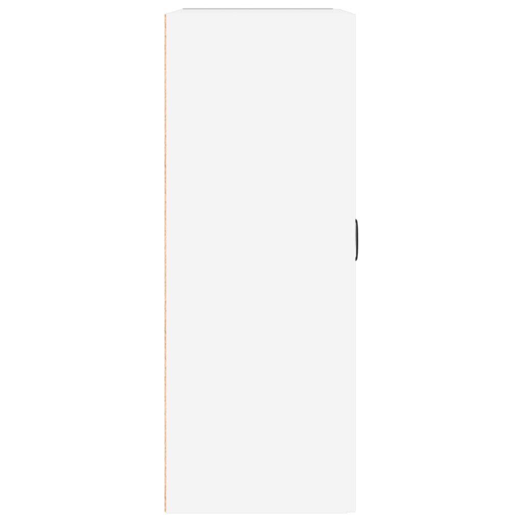 vidaXL Armário de parede suspenso 69,5x32,5x90 cm branco brilhante