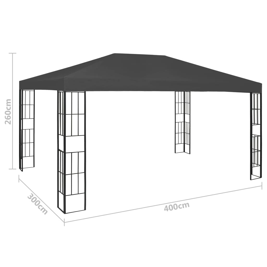 vidaXL Gazebo 3x4 m antracite