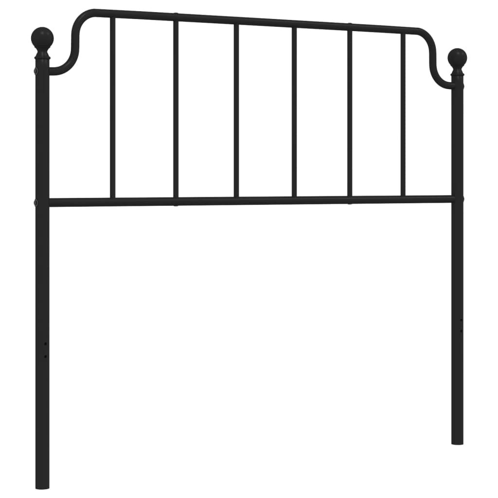 vidaXL Cabeceira de cama 107 cm metal preto