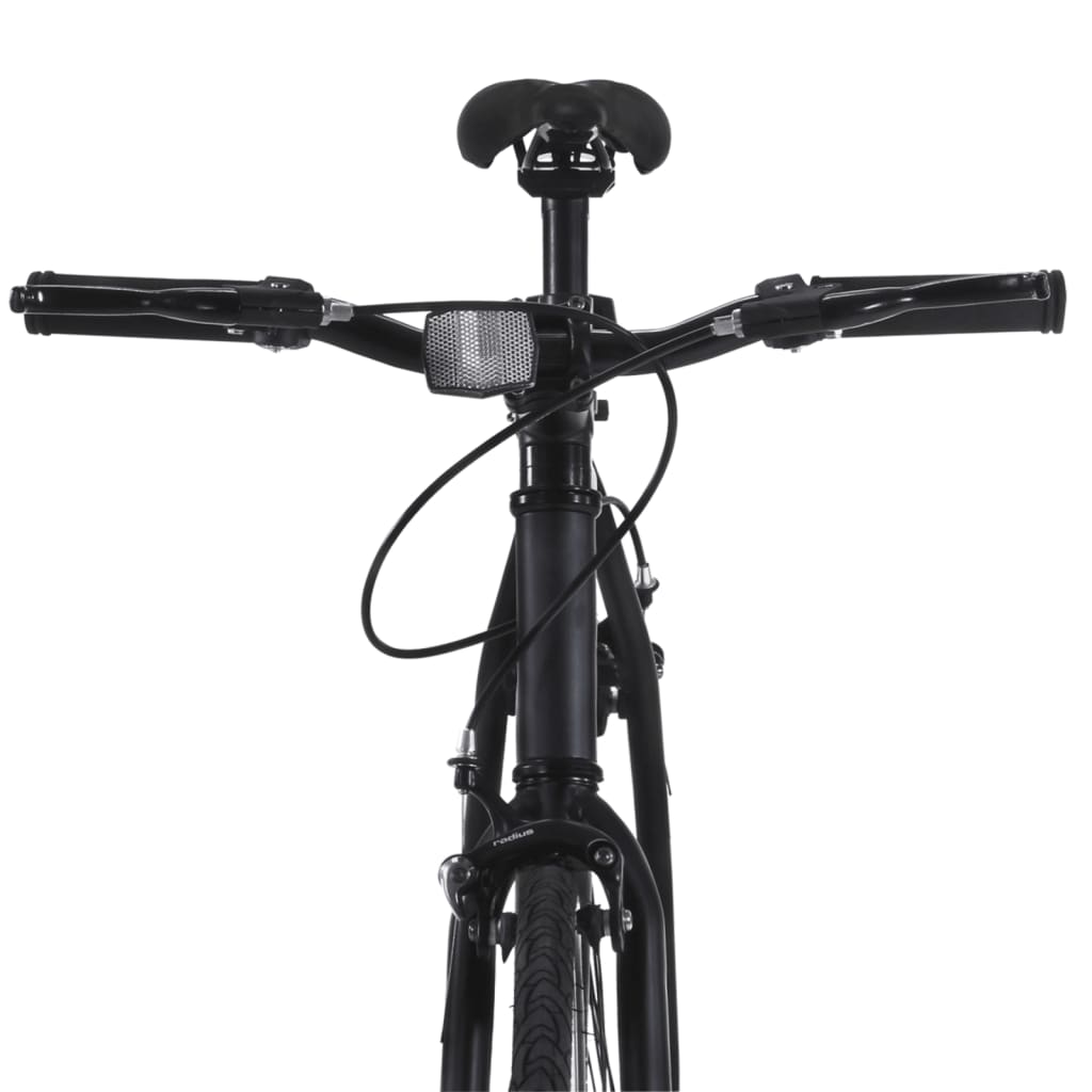 vidaXL Bicicleta de mudanças fixas 700c 51 cm preto