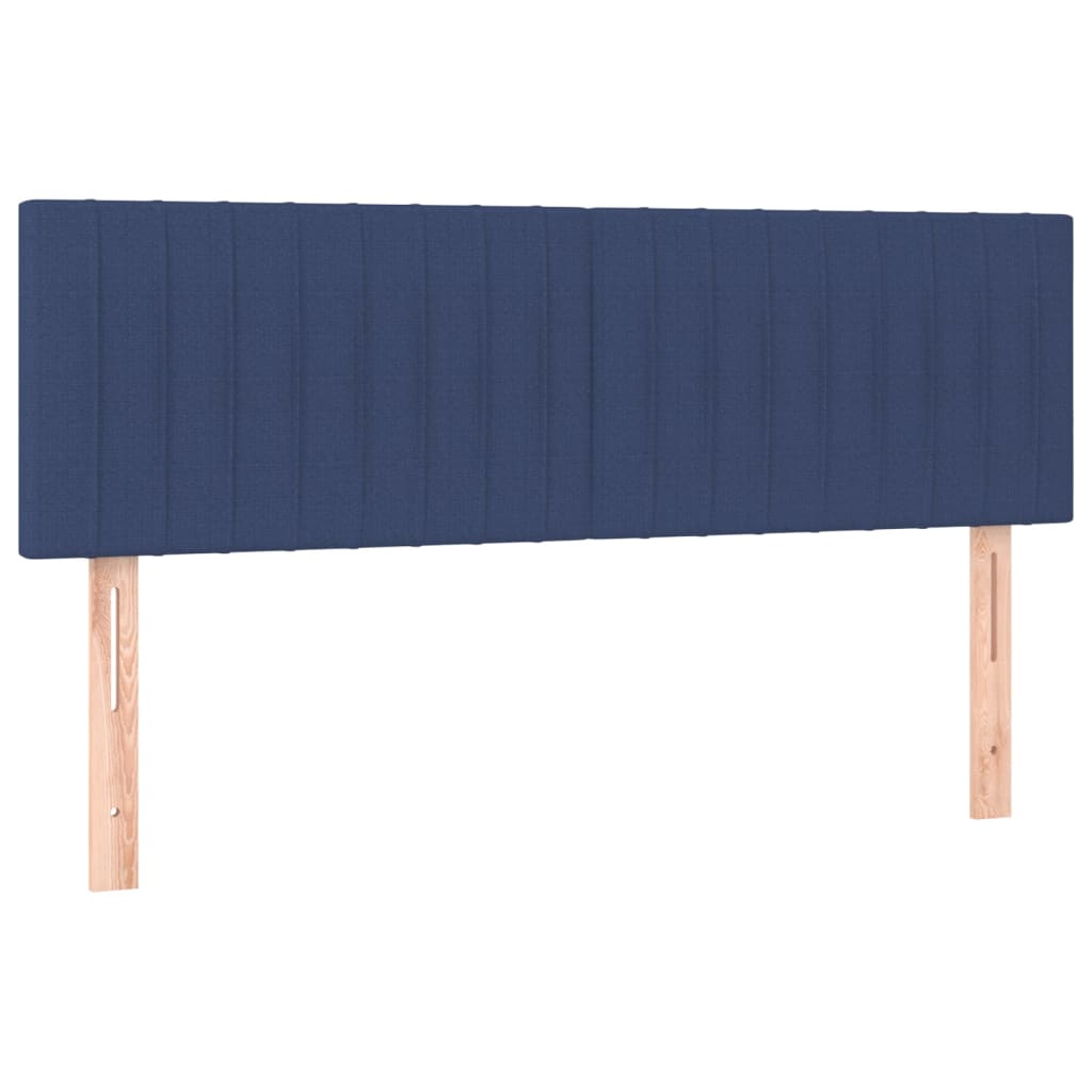 vidaXL Cabeceira de cama 2 pcs tecido 72x5x78/88 cm azul