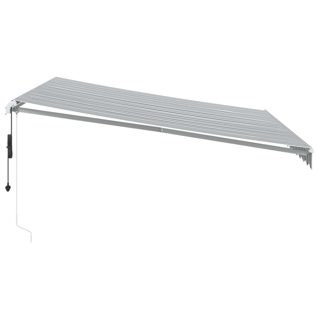 vidaXL Toldo retrátil automático 400x350 cm antracite e branco