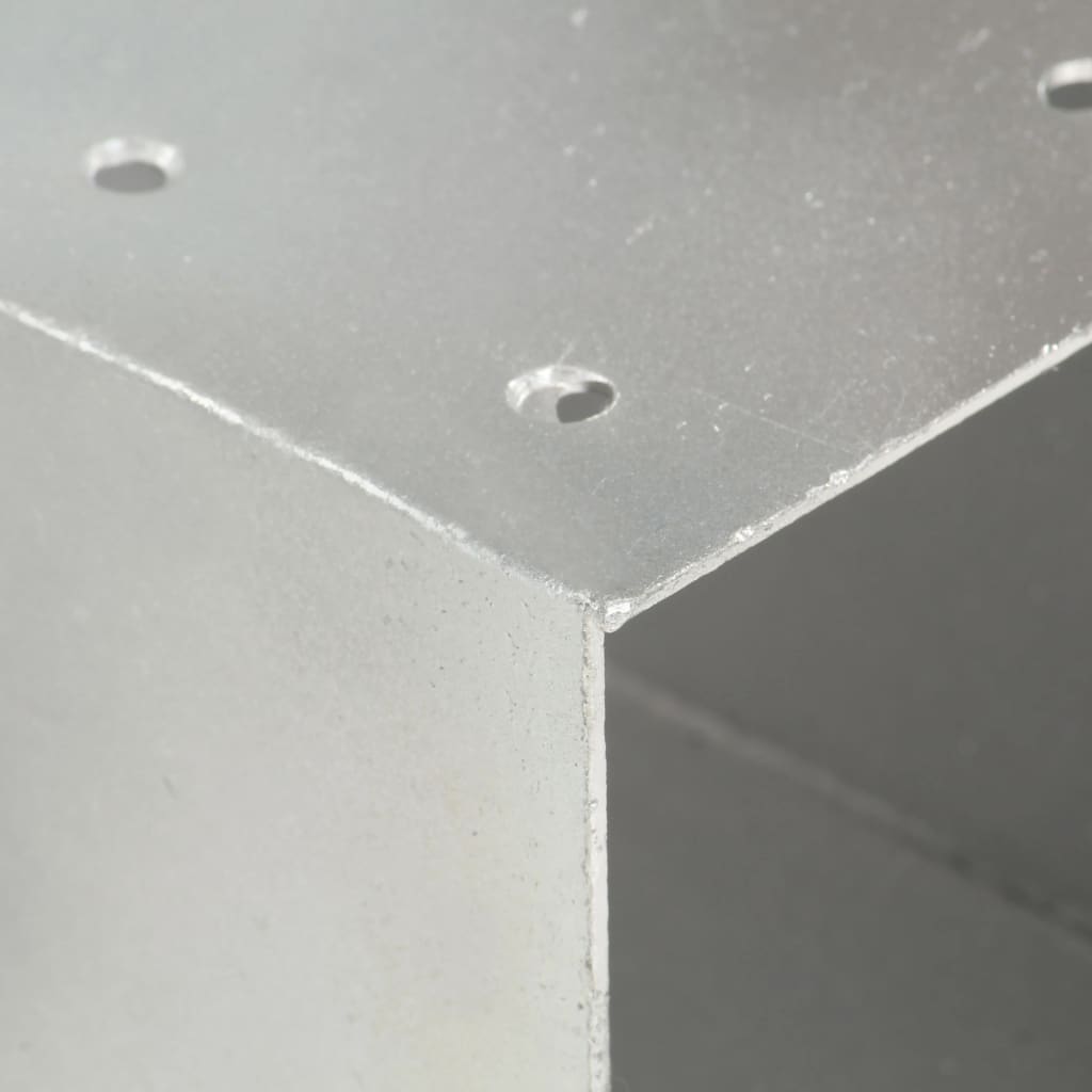 vidaXL Base para poste em forma de X 81x81 mm metal galvanizado
