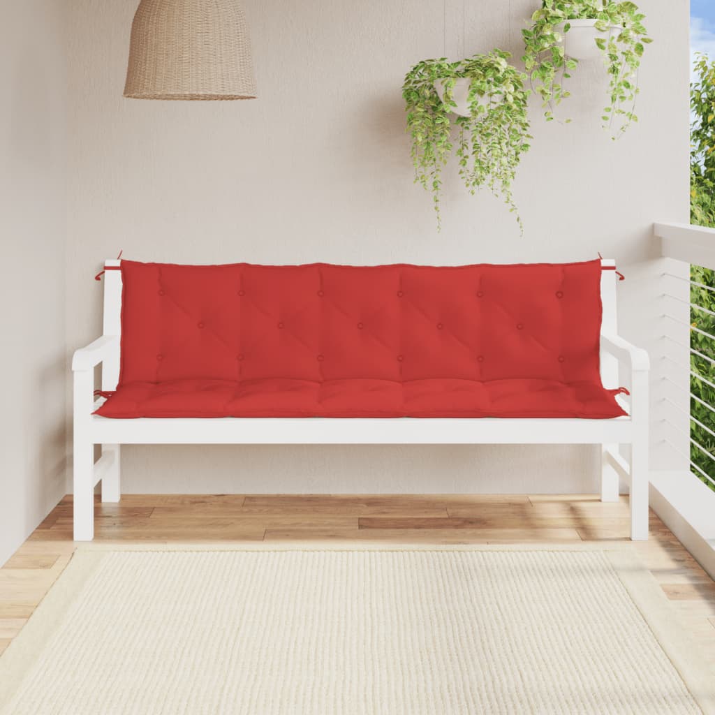 vidaXL Almofadão banco jardim 180x(50+50)x7cm tecido oxford vermelho