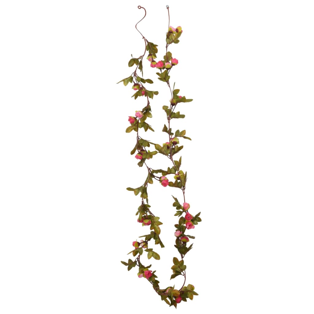 vidaXL Grinaldas de flores de Natal 6 pcs 215 cm rosa