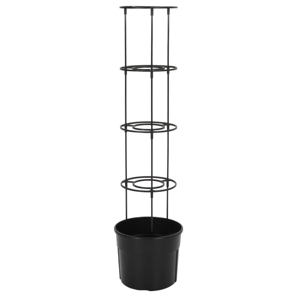 vidaXL Vaso p/ cultivo de tomate Ø29,5x115 cm polipropileno antracite