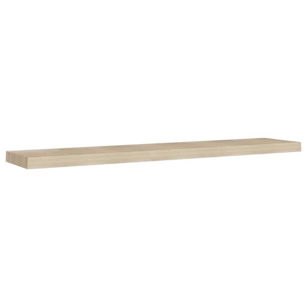 vidaXL Prateleiras parede suspensas 4 pcs 120x23,5x3,8cm MDF carvalho