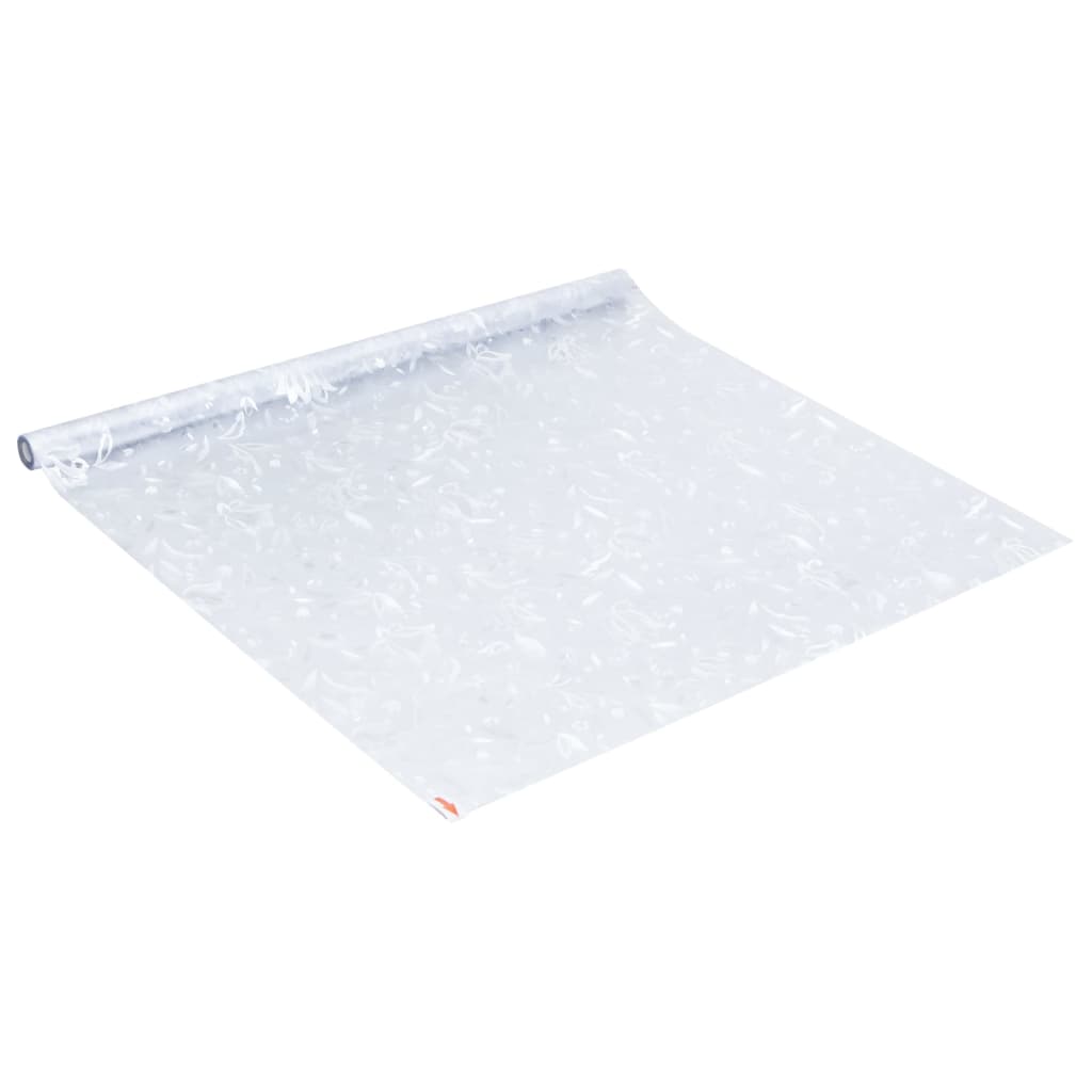 vidaXL Películas para janela 4 pcs PVC fosco padrão flores