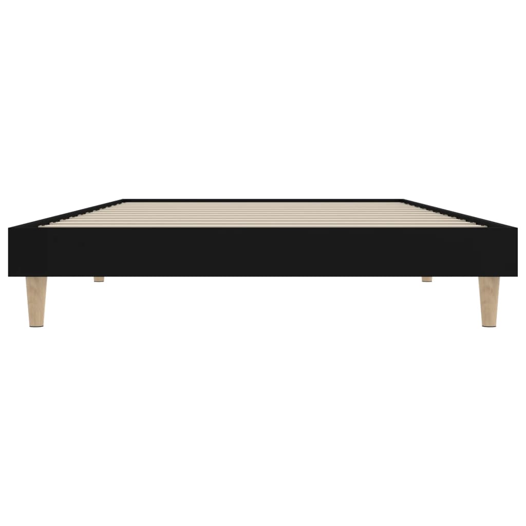 vidaXL Estrutura de cama 100x200 cm derivados de madeira preto