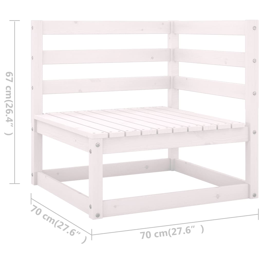 vidaXL 8 pcs conjunto lounge de jardim com almofadões pinho maciço