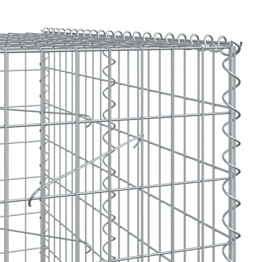 vidaXL Cesto gabião com cobertura 150x100x200 cm ferro galvanizado