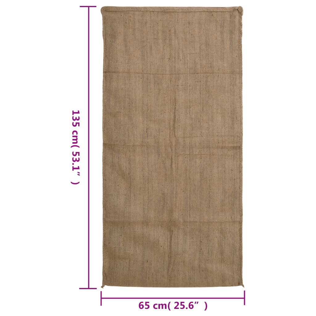 vidaXL Sacos de juta 10 pcs 65x135 cm 100% juta 340 gsm