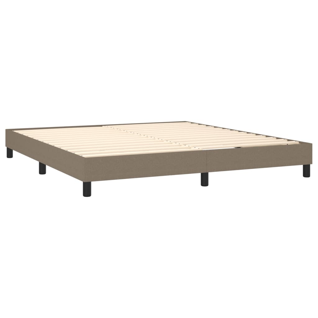 vidaXL Estrutura de cama 160x200 cm tecido cinza-acastanhado