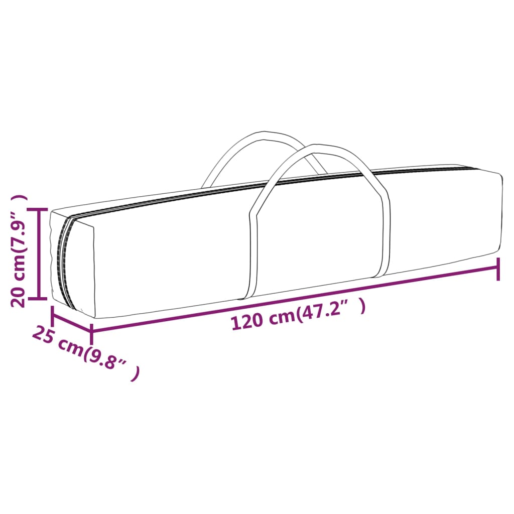 vidaXL Tenda para festas dobrável 2x2 m azul