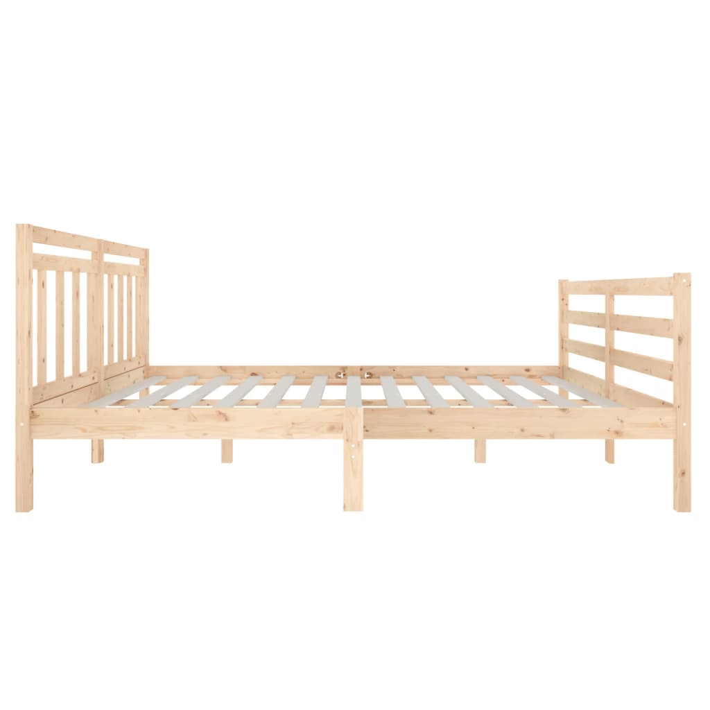 vidaXL Estrutura de cama 140x190 cm madeira maciça