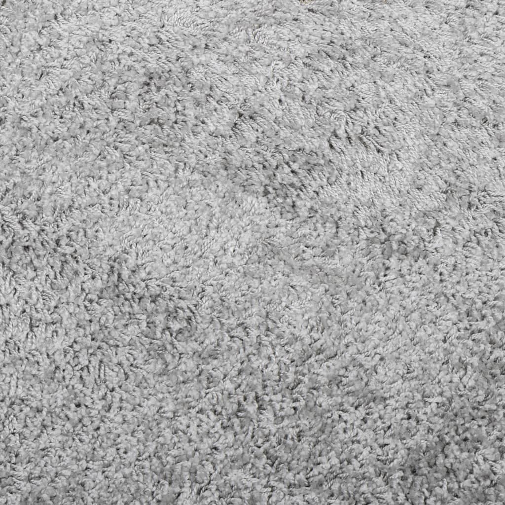 vidaXL Tapete shaggy de pelo alto PAMPLONA 120x170 cm cinzento