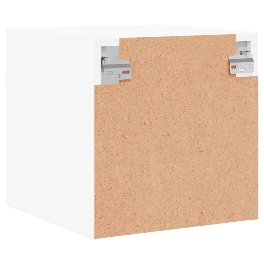 vidaXL Mesas de cabeceira c/ portas de vidro 2 pcs 35x37x35 cm branco