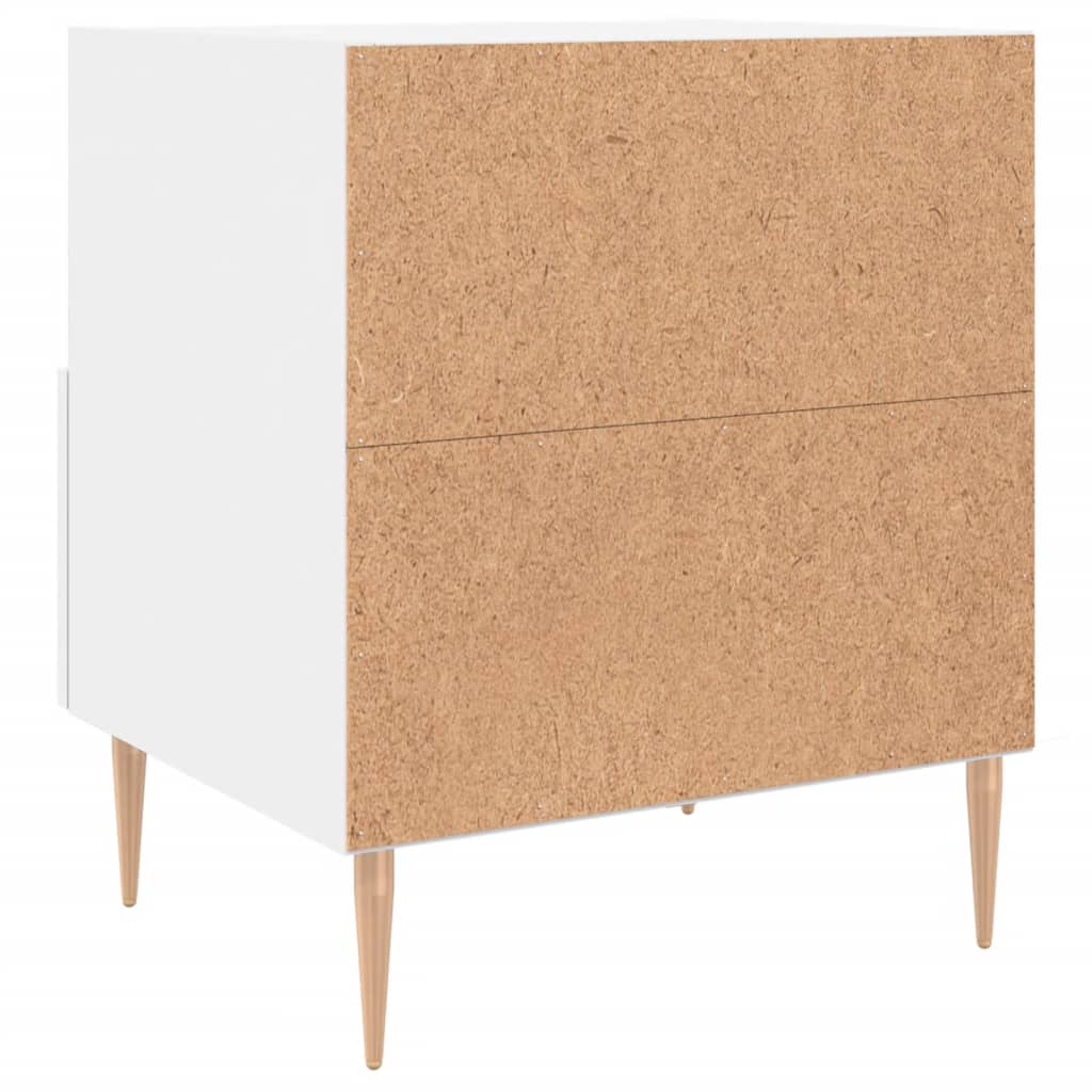 vidaXL Mesa de cabeceira 40x35x47,5 cm derivados de madeira branco