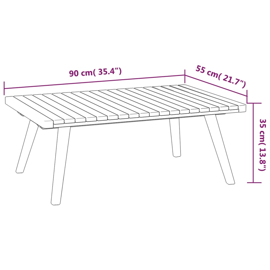 vidaXL 8 pcs conjunto lounge de jardim com almofadões acácia maciça