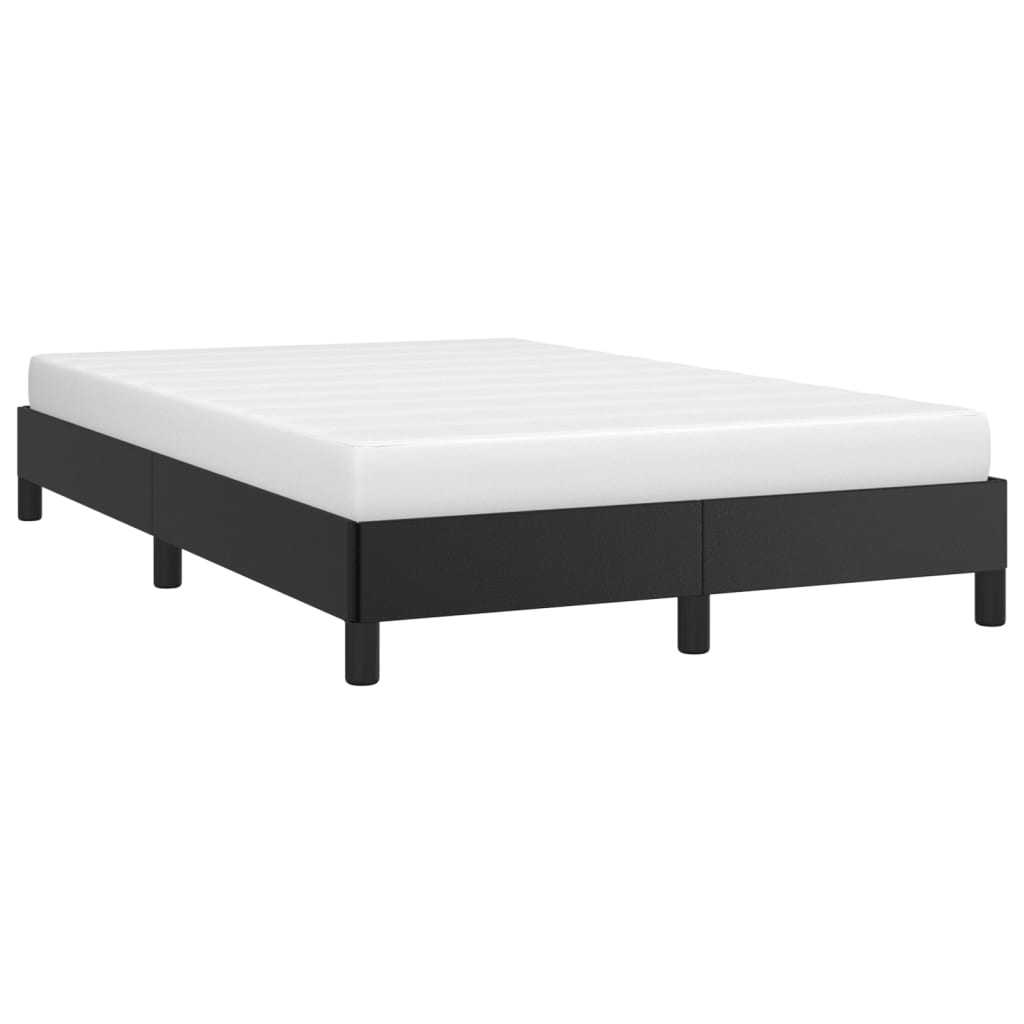 vidaXL Estrutura de cama 120x200 cm couro artificial preto