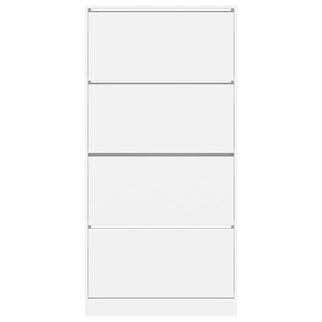 vidaXL Sapateira com 4 gavetas articuladas 80x21x163,5 cm branco