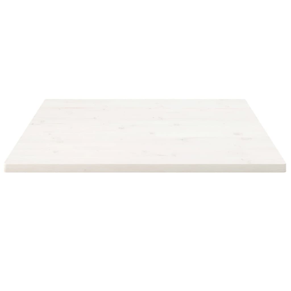 vidaXL Tampo de mesa quadrado 90x90x2,5 cm pinho maciço branco