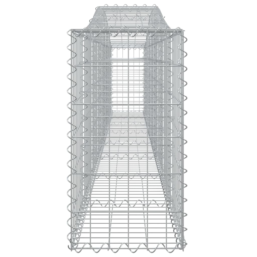 vidaXL Cestos gabião arqueados 3 pcs 400x30x60/80 cm ferro galvanizado